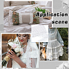 2 Yards Polyester Flower Lace Ribbons SRIB-FG0001-28-6