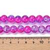 Spray Painted Crackle Glass Beads Strands CCG-Q002-10mm-09-5