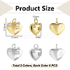 10Pcs 2 Colors Brass Pave Cubic Zirconia Pendants KK-GA0002-35-2