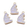Rack Plating Alloy Enamel Pendants ENAM-S122-76-1