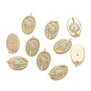 Brass Micro Clear Cubic Zirconia Pendants ZIRC-F120-087G-4