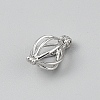Sterling Silver Bead Cage Pendants STER-WH0008-86-2