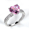Brass Micro Pave Cubic Zirconia Finger Rings for Women FS-WGC99AF-03-4