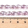 Transparent Electroplate Glass Beads Strands EGLA-N013-T4mm-B02-4
