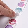 Flat Round Paper Thank You Stickers DIY-C042-15-5
