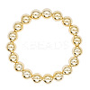 Classic Golden Tone Round Brass Beaded Stretch Bracelets for Women Men IN4084-1-1