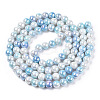 Electroplated Glass Beads Strands X-GLAA-C023-01H-2