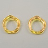 Candy Color Plastic Twist Wave Finger Ring for Women RJEW-WH0004-26E-1