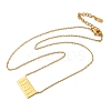 304 Stainless Steel Rectangle with 11:11 Pendant Necklaces for Women NJEW-Z091-16G-02-4