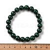 Natural Malachite Beaded Stretch Bracelets BJEW-A045-01A-5