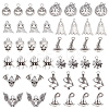 72Pcs 12 Styles Tibetan Style Alloy Pendants FIND-SC0004-41-1