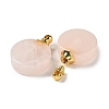 Natural Rose Quartz Perfume Bottle Pendants G-Z039-02G-02-2