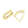 Brass Micro Pave Cubic Zirconia Hoop Earring Findings CU-CBAB5B4-04G-2