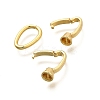 Teardrop Rack Plating Brass Fold Over Clasps KK-S508-18G-2