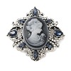 Retro Alloy Rhinestone Rhombus Brooch LS-JEWB-B022-01AS-02-1