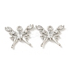 Brass Micro Pave Clear Cubic Zirconia Pendants KK-Z057-02P-1
