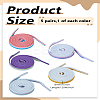 5 Pairs 5 Colors Three-color Mosaic Macaron Color Polyester Shoelaces FIND-LP0008-71-2