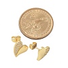 Brass Micro Pave Clear Cubic Zirconia Stud Earrings for Women EJEW-U034-02G-01-5