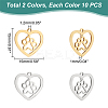 20Pcs 2 Colors 201 Stainless Steel Pendants STAS-UN0045-46-3