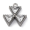 304 Stainless Steel Cubic Zirconia Pendants STAS-R141-04P-01-1