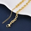Brass Textured Cable Chain Necklaces for Women NJEW-K282-05G-2