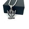 Retro Mythical 304 Stainless Steel Dragon Pendant Necklaces for Men Women XN5499-3