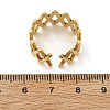 Letter X 304 Stainless Steel Open Cuff Rings RJEW-R014-02G-03-5