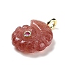 Natural Strawberry Quartz Pendants G-A287-01G-08-2
