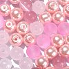 100Pcs Transparent Frosted Glass Beads Strands GLAA-CJ0002-07-4