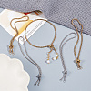 8Pcs 2 Style Adjustable 304 Stainless Steel Slider Bracelets Set BJEW-UN0001-47-2