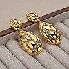 Vintage Teardrop Brass Dangle Stud Earrings JO2669-1-1