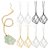 4Pcs 4 Colors 304 Stainless Steel Macrame Pouch Necklace Making NJEW-PH01541-1
