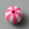 Opaque Acrylic Striped Beads SACR-WH0009-10D-2