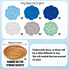 12Pcs 6 Colors Handmade Polyester Cotton Table Mats AJEW-MB0001-08-5