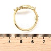 Ocean Theme Brass Micro Pave Cubic Zirconia Cuff Rings for Women RJEW-F184-17A-G-5