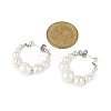 Shell Pearl Beaded Dangle Stud Earrings EJEW-JE06362-02-4