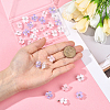 30Pcs 3 Colors Zinc Alloy Resin Hair Fastener OHAR-SC0001-16B-4