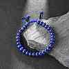 Adjustable Natural Lapis Lazuli Braided Bead Bracelets BJEW-F369-A15-1