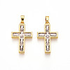 Brass Micro Pave Cubic Zirconia Pendants KK-N257-32G-1