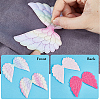 Gorgecraft 40Pcs 4 Colors Angel Wing Shape Sew on Patches Applique FIND-GF0005-44-6