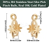 20Pcs 304 Stainless Steel SIce Pick Pinch Bails STAS-SC0009-14-2