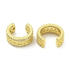 Brass Micro Pave Clear Cubic Zirconia Cuff Earrings EJEW-C104-078G-2
