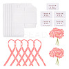 Clear PVC Candy Gift Packaging Boxes with Ribbon & Artificial Flower CON-TAC0001-20C-2