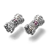 Brass Micro Pave Cubic Zirconia Beads KK-M318-22P-2