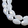 Opaque Solid Color Electroplate Glass Beads Strands EGLA-N013-J6mm-B03-3