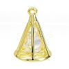 Brass with Clear Cubic Zirconia Pendants LS-KK-L238-32G-1