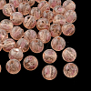 Handmade Luminous Inner Flower Lampwork Beads LAMP-R129-12mm-03-1