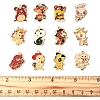 24Pcs 12 Styles Alloy Enamel Pendants ENAM-FS0002-86-5