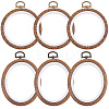 6Pcs 2 Styles Plastic Cross Stitch Embroidery Hoops DIY-CP0012-39-6