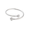 304 Stainless Steel Round Wrap Open Cuff Rings for Women Men RJEW-Z071-01P-2